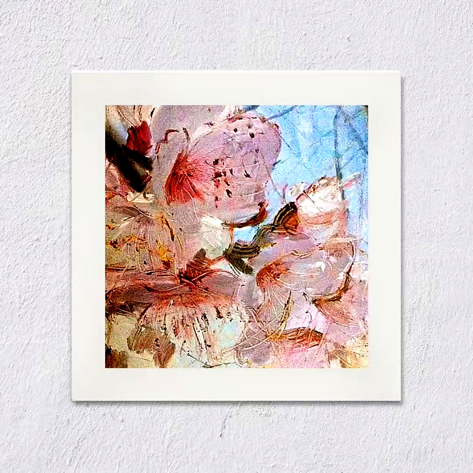 《桃花》，汪韬小幅绘画作品