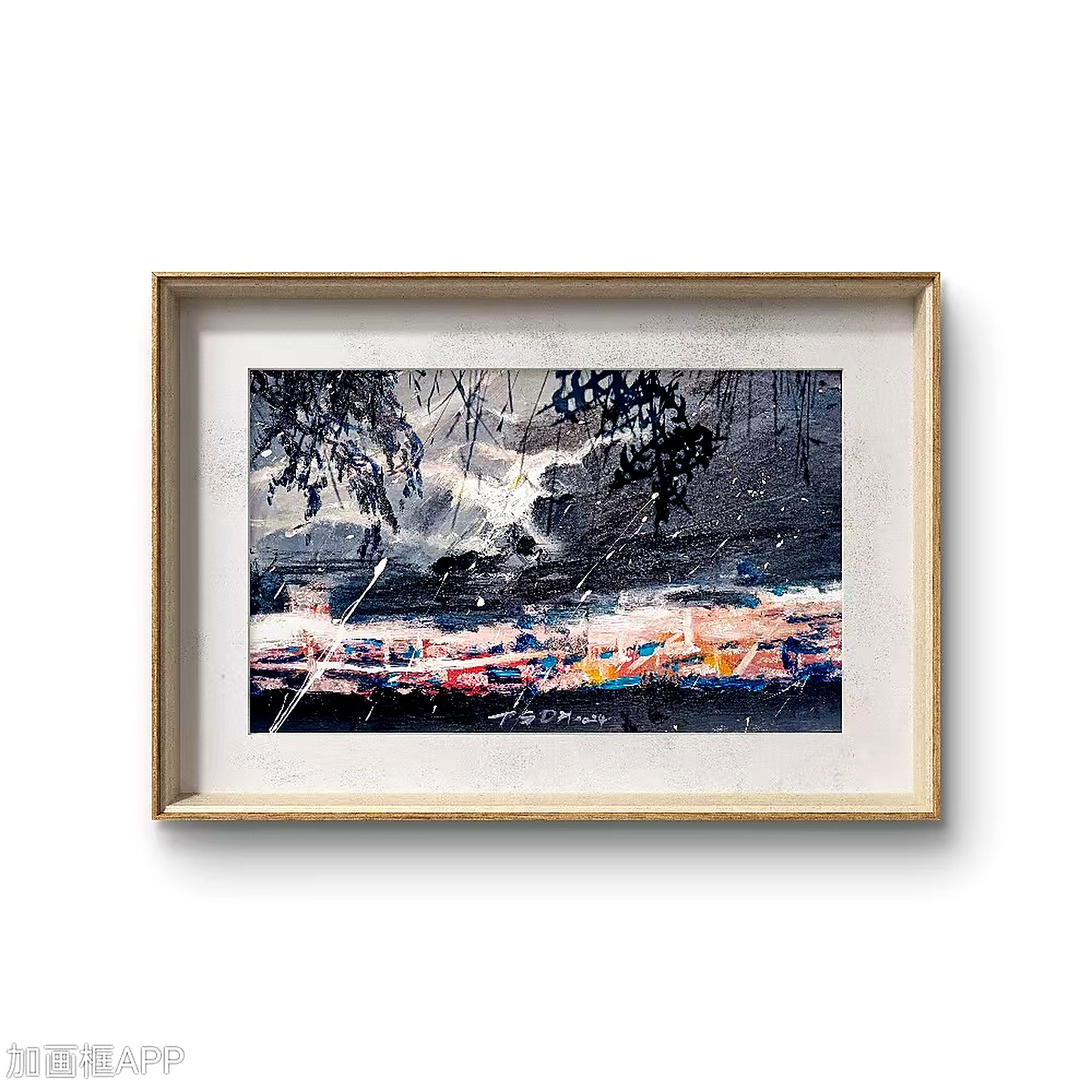 《夜色与雨》，汪韬小幅绘画作品